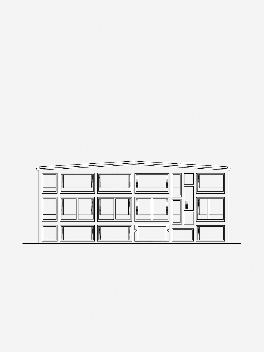 Gebouw 72<br>zuidgevel